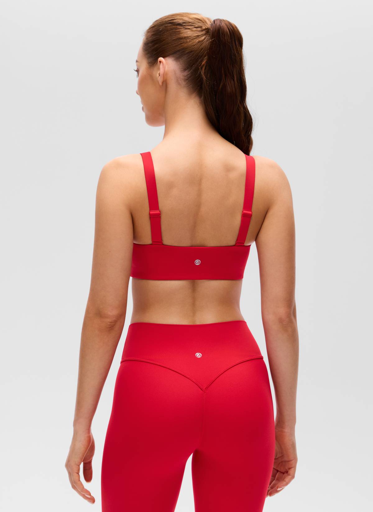 CRZ YOGA Women's Butterluxe Yoga U Neck Square Back Sports Bra Aurora Red