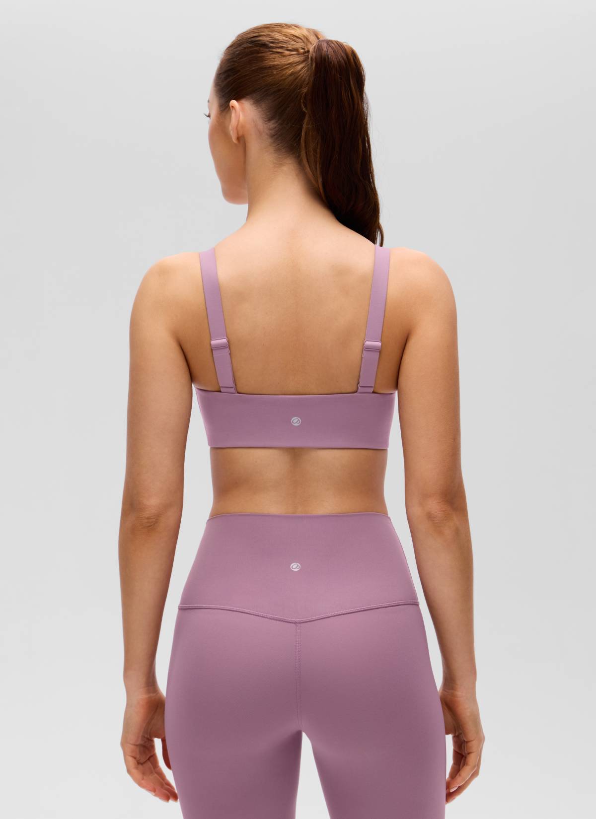 CRZ YOGA Women's Butterluxe Yoga U Neck Square Back Sports Bra Light Lavender