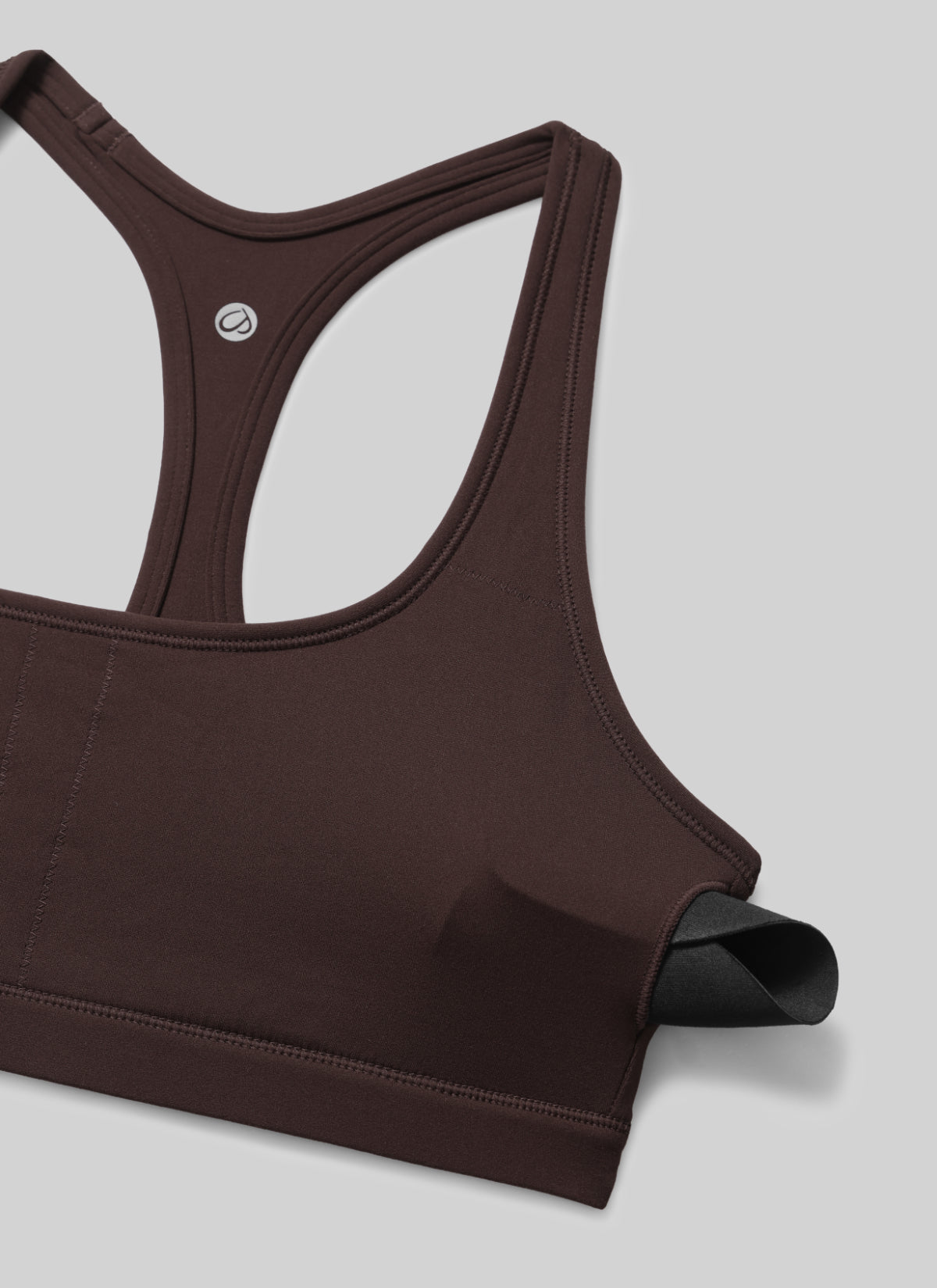 CRZ YOGA Women's Butterlift Yoga U Neck Racerback Keyhole Sports Bra Hot Fudge Brown