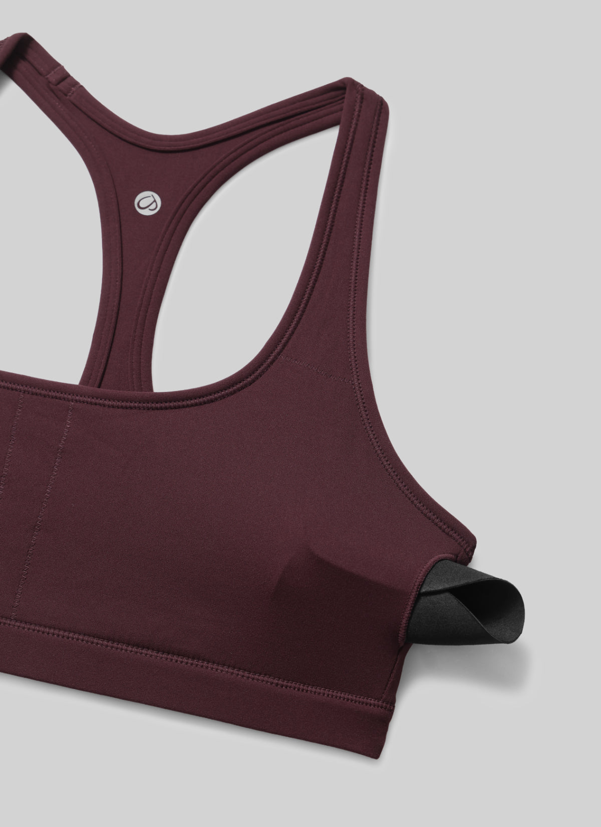 CRZ YOGA Women's Butterlift Yoga U Neck Racerback Keyhole Sports Bra Ripe Plum