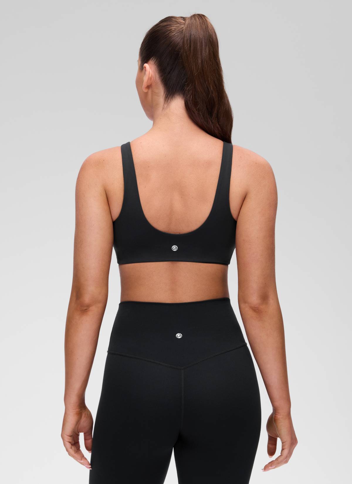 CRZ YOGA Women's Butterluxe Yoga U Back Sports Bra Light Support Black