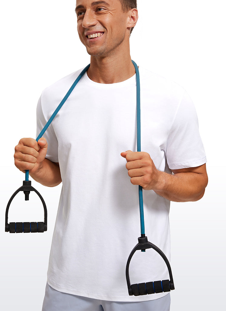 CRZ YOGA Men's Running Classic Fit Shirts Quick Dry Short Sleeves Black