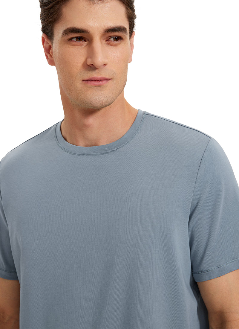 Pima Cotton T-Shirts Short Sleeve Crew Neck