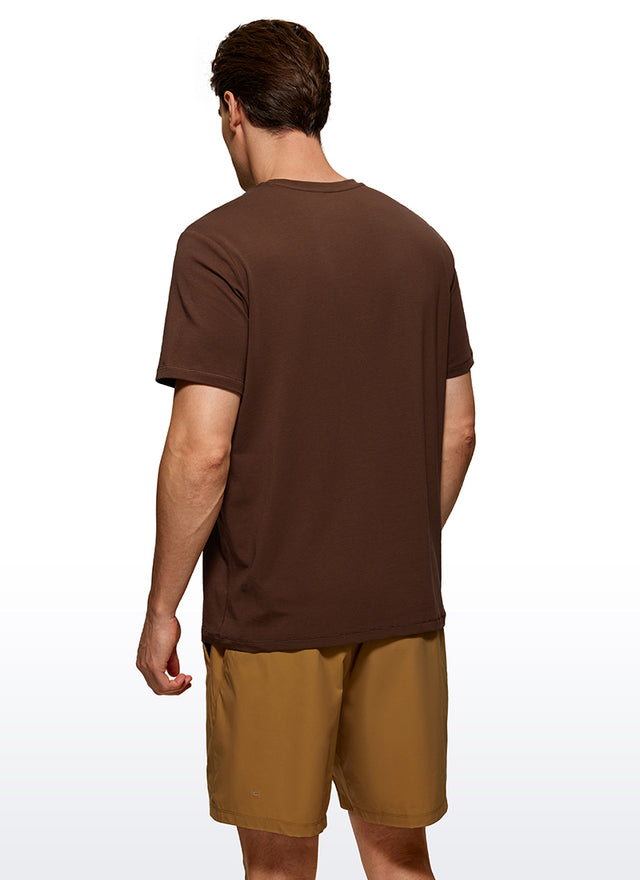 Pima Cotton T-Shirts Short Sleeve Crew Neck