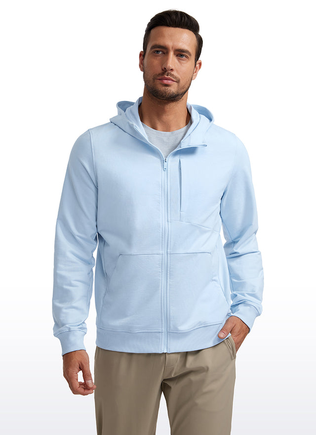 Cotton Terry Zip-up Jackets with Pockets