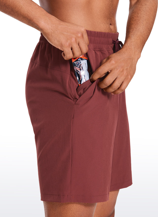 CRZ YOGA Men's Train Relaxed Fit Feathery-Fit Linerless Shorts 9'' Savannah @model_info:X