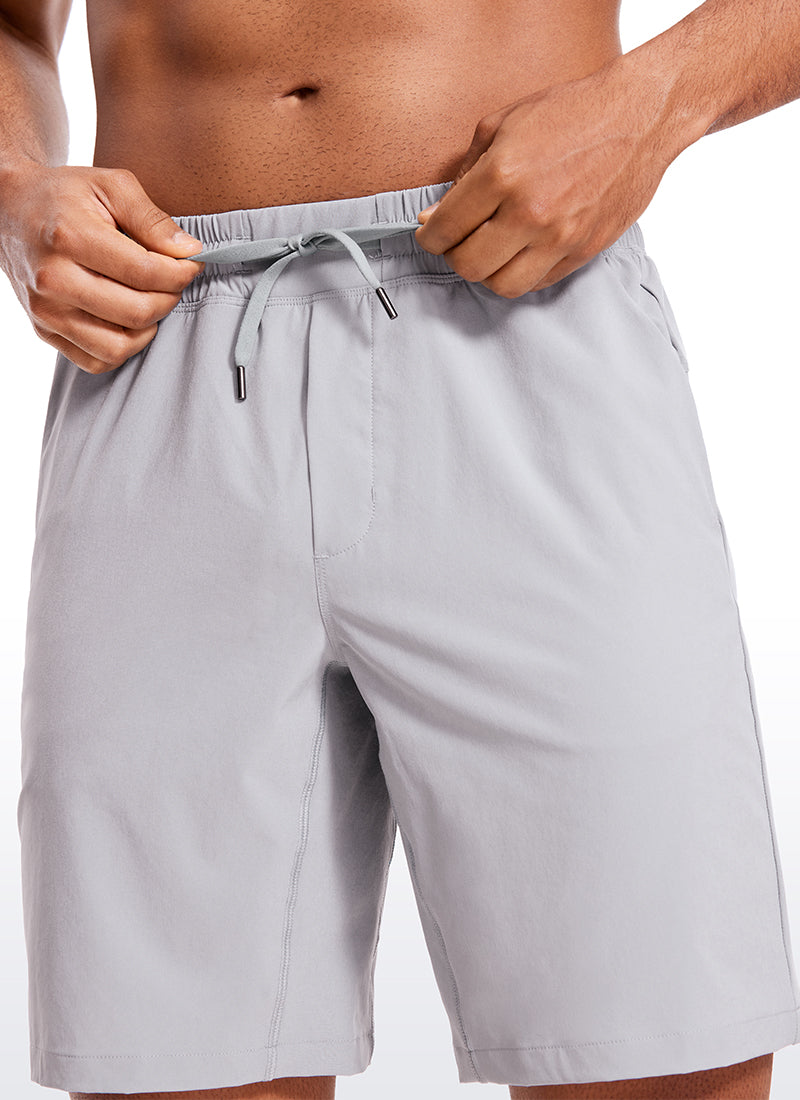 CRZ YOGA Men's Train Relaxed Fit Feathery-Fit Linerless Shorts 9'' Gull Gray @model_info:X