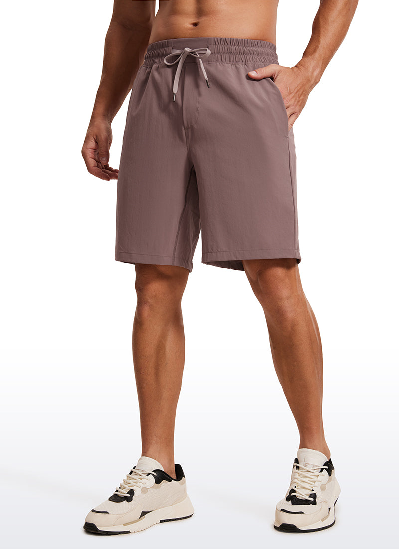 CRZ YOGA Men's Train Relaxed Fit Feathery-Fit Linerless Shorts 9'' Mauve