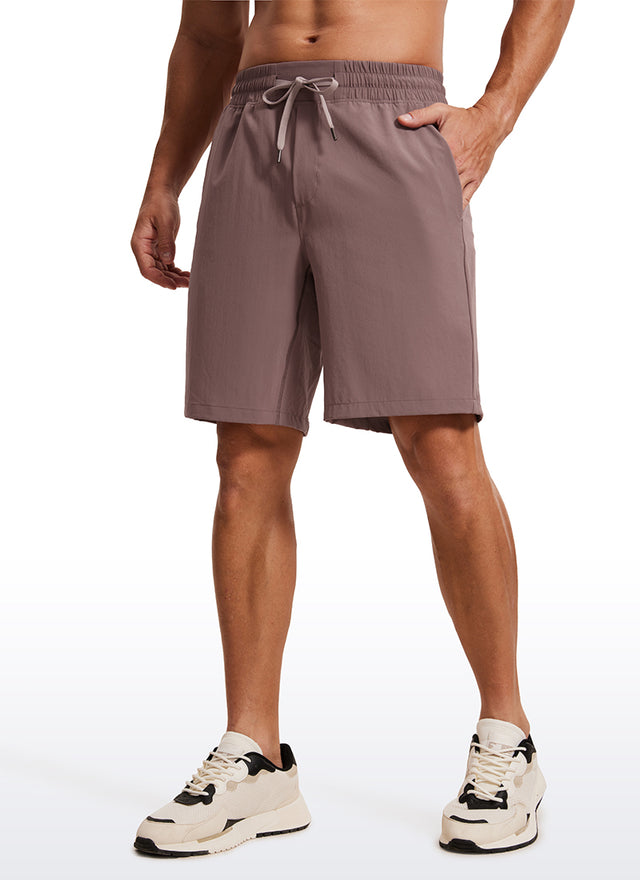 CRZ YOGA Men's Train Relaxed Fit Feathery-Fit Linerless Shorts 9'' Mauve
