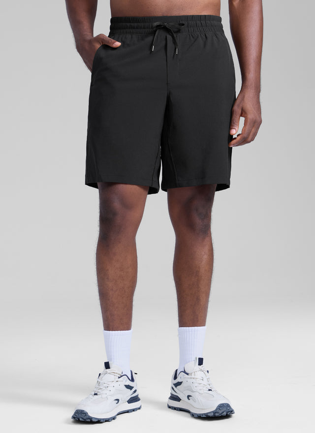 CRZ YOGA Men's Train Relaxed Fit Feathery-Fit Linerless Shorts 9'' Black