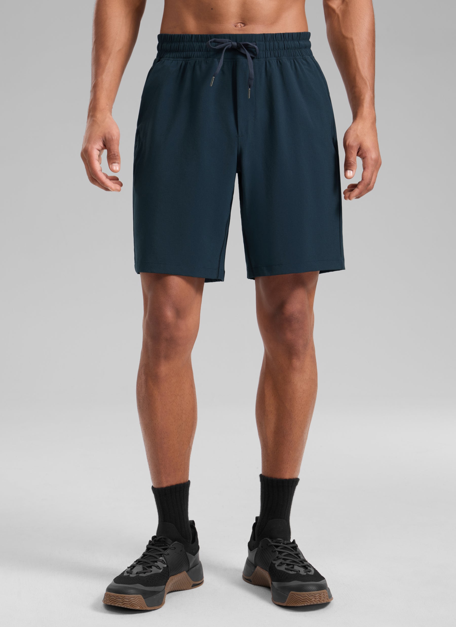 CRZ YOGA Men's Train Relaxed Fit Feathery-Fit Linerless Shorts 9'' True Navy @model_info:R