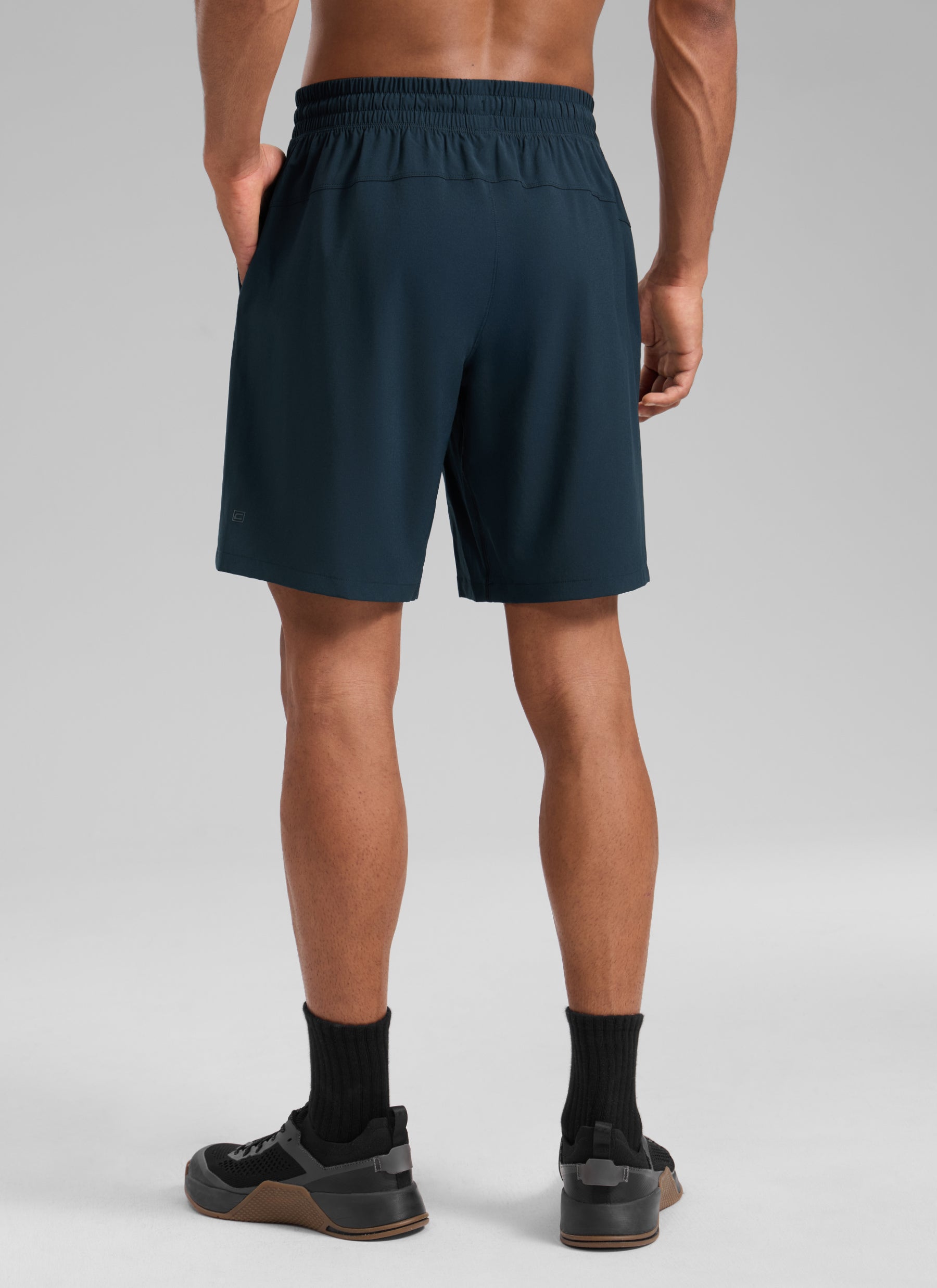 CRZ YOGA Men's Train Relaxed Fit Feathery-Fit Linerless Shorts 9'' True Navy @model_info:R
