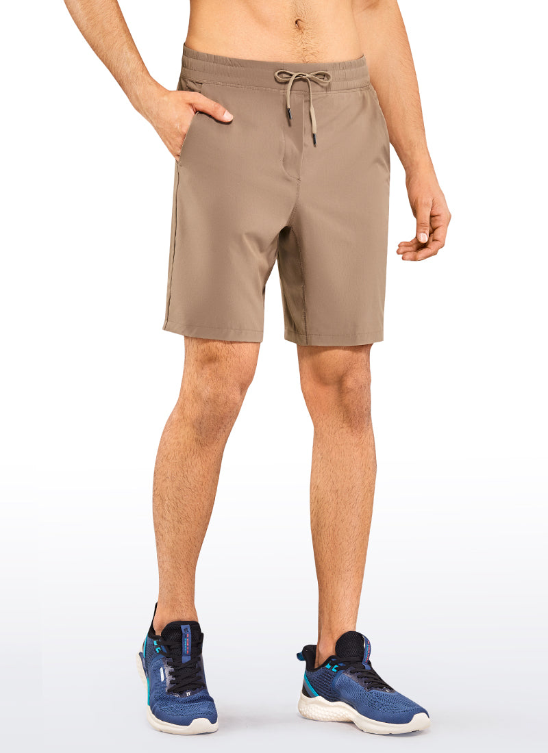 CRZ YOGA Men's Train Relaxed Fit Feathery-Fit Linerless Shorts 9'' Mineral brown @model_info:L