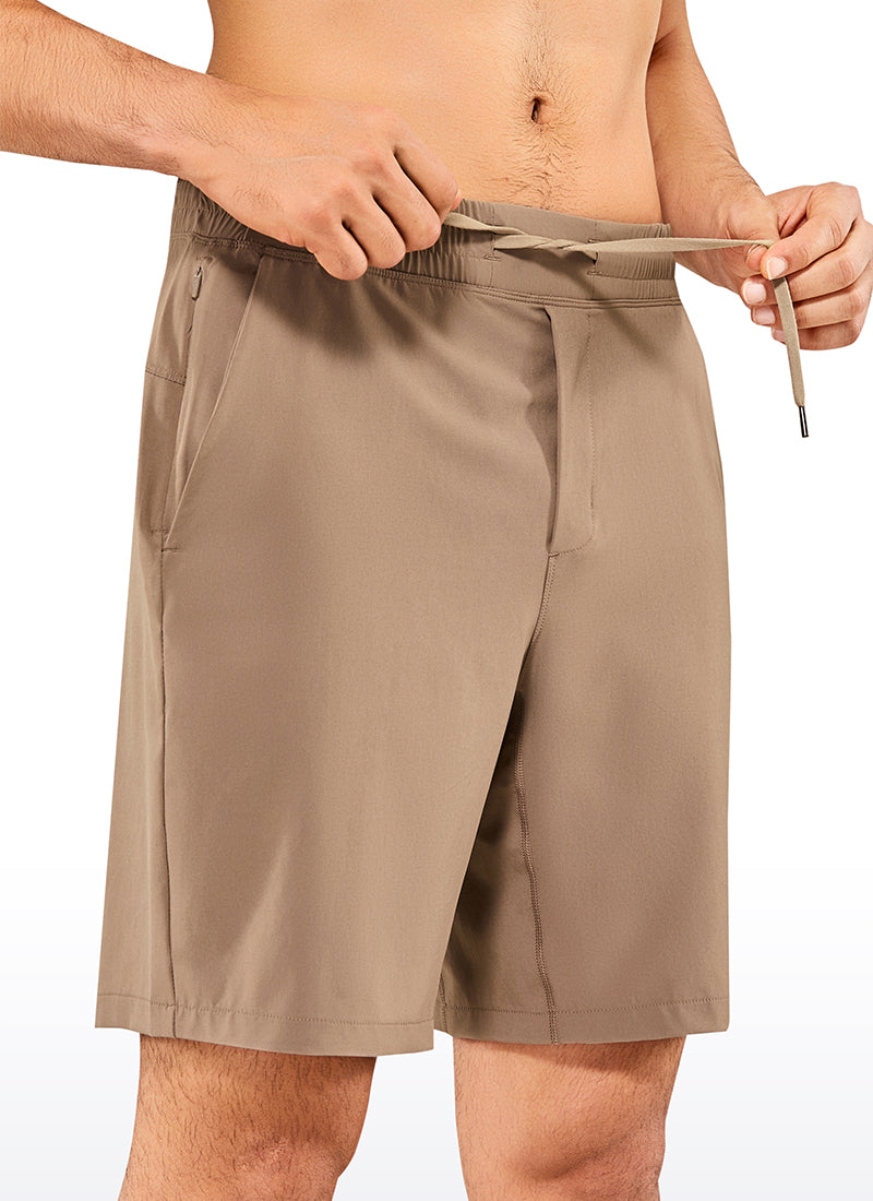 CRZ YOGA Men's Train Relaxed Fit Feathery-Fit Linerless Shorts 9'' Mineral brown @model_info:L