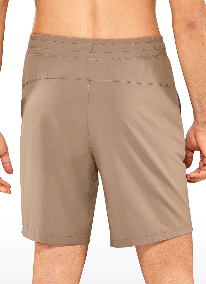 CRZ YOGA Men's Train Relaxed Fit Feathery-Fit Linerless Shorts 9'' Mineral brown @model_info:L