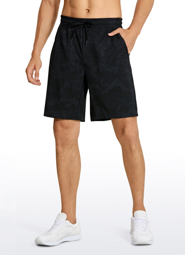 CRZ YOGA Men's Train Relaxed Fit Feathery-Fit Linerless Shorts 9'' Camo Multi 6