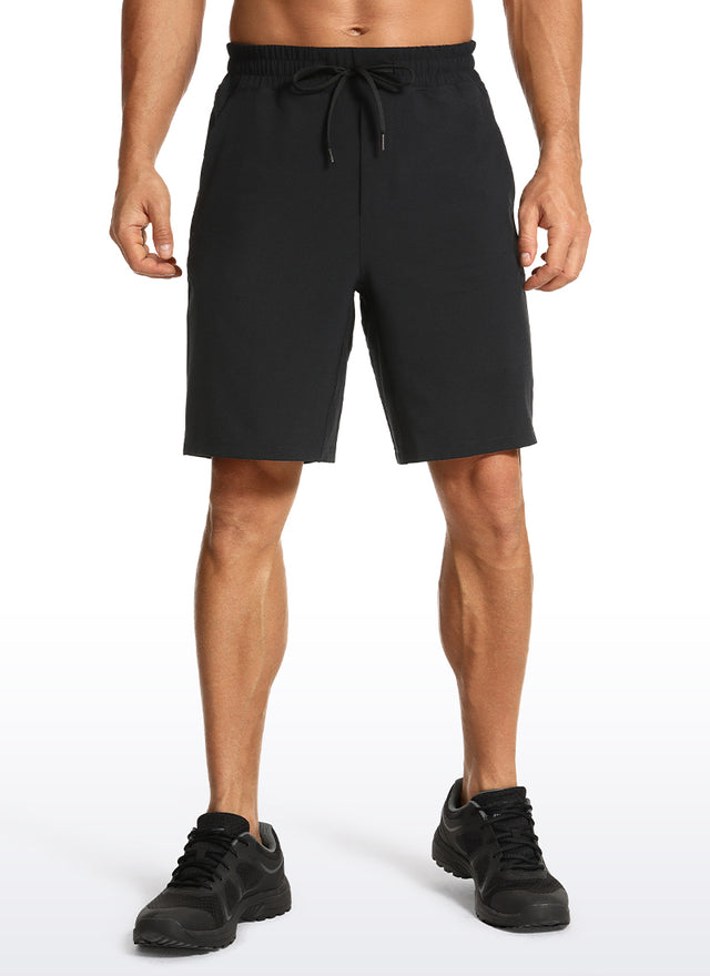 CRZ YOGA Men's Train Run Classic Fit Feathery-Fit Lined Shorts 9'' Black