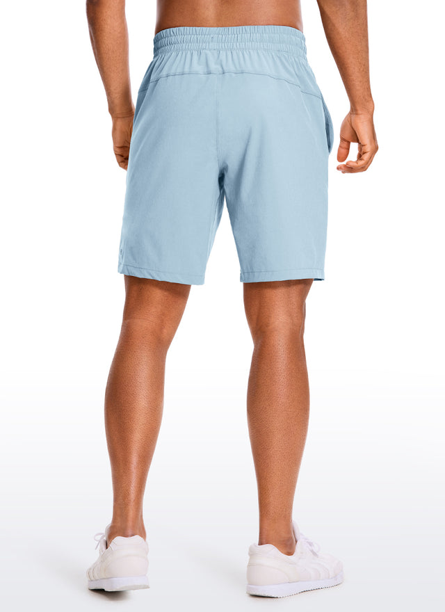 CRZ YOGA Men's Train Run Classic Fit Feathery-Fit Lined Shorts 9'' Light grayish blue