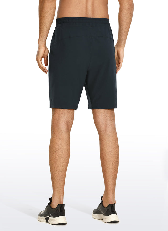 CRZ YOGA Men's Train Run Classic Fit Feathery-Fit Lined Shorts 9'' True Navy @model_info:M