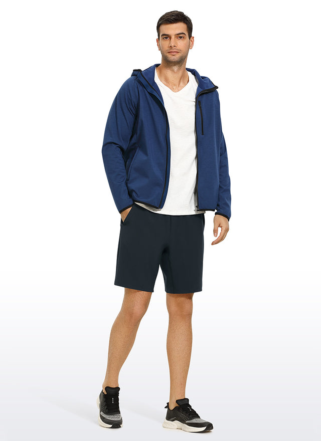CRZ YOGA Men's Train Run Classic Fit Feathery-Fit Lined Shorts 9'' True Navy @model_info:M