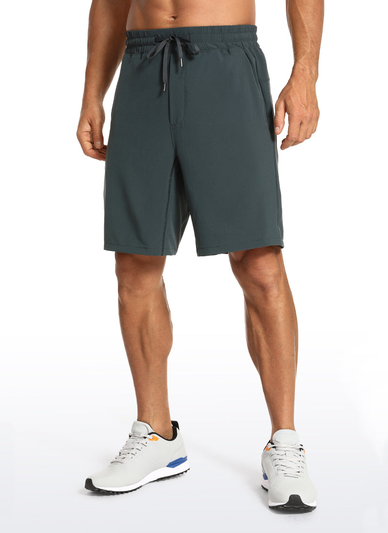 CRZ YOGA Men's Train Run Classic Fit Feathery-Fit Lined Shorts 9'' Melanite @model_info:A