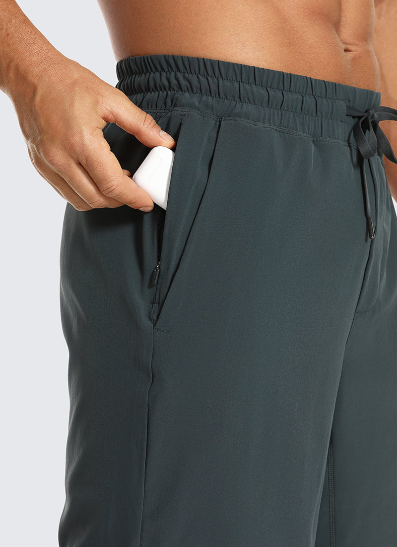 CRZ YOGA Men's Train Run Classic Fit Feathery-Fit Lined Shorts 9'' Melanite @model_info:A