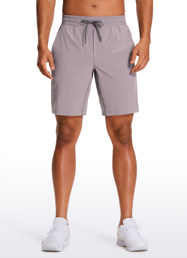 CRZ YOGA Men's Train Run Classic Fit Feathery-Fit Lined Shorts 9'' Lunar Rock