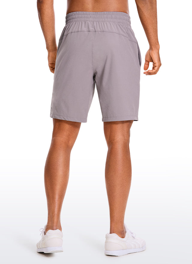 CRZ YOGA Men's Train Run Classic Fit Feathery-Fit Lined Shorts 9'' Lunar Rock @model_info:G