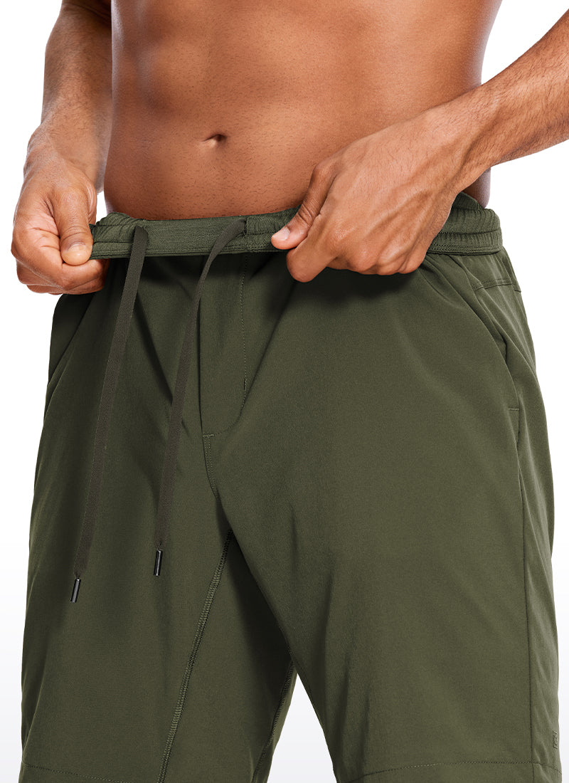 CRZ YOGA Men's Train Run Classic Fit Feathery-Fit Lined Shorts 9'' Dark Olive @model_info:G
