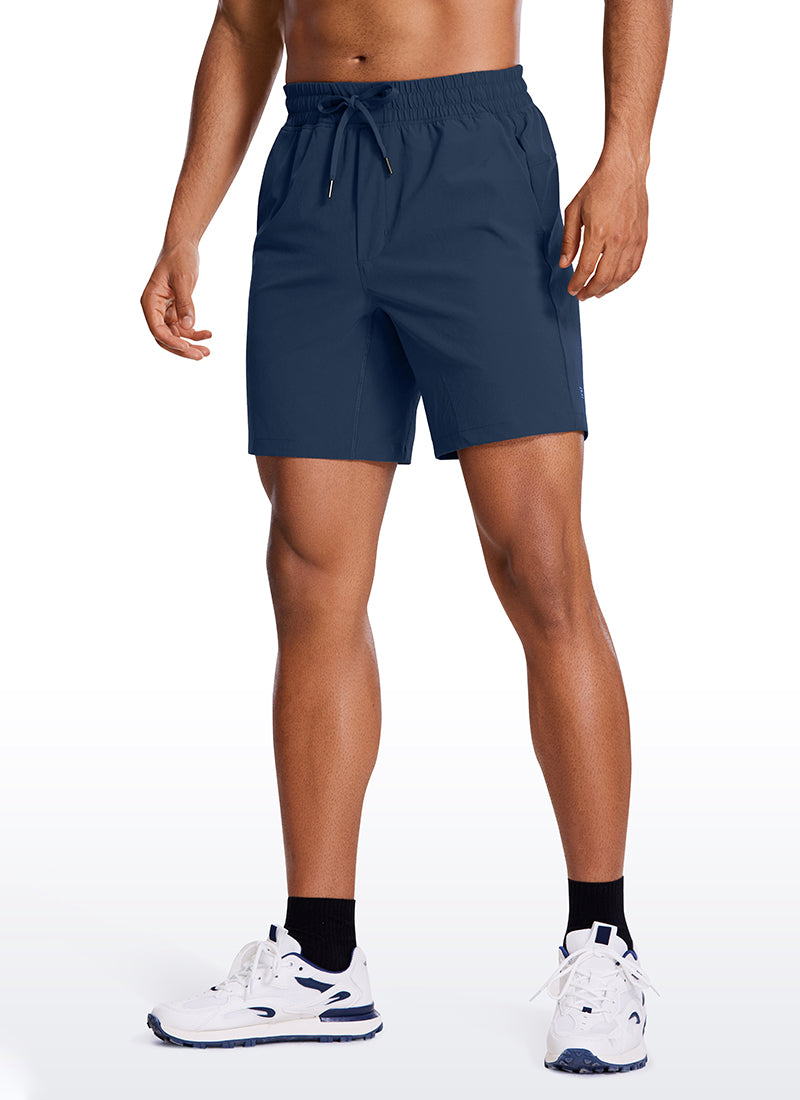 CRZ YOGA Men's Train Classic Fit Feathery-Fit Linerless Shorts 7'' Electric Blue