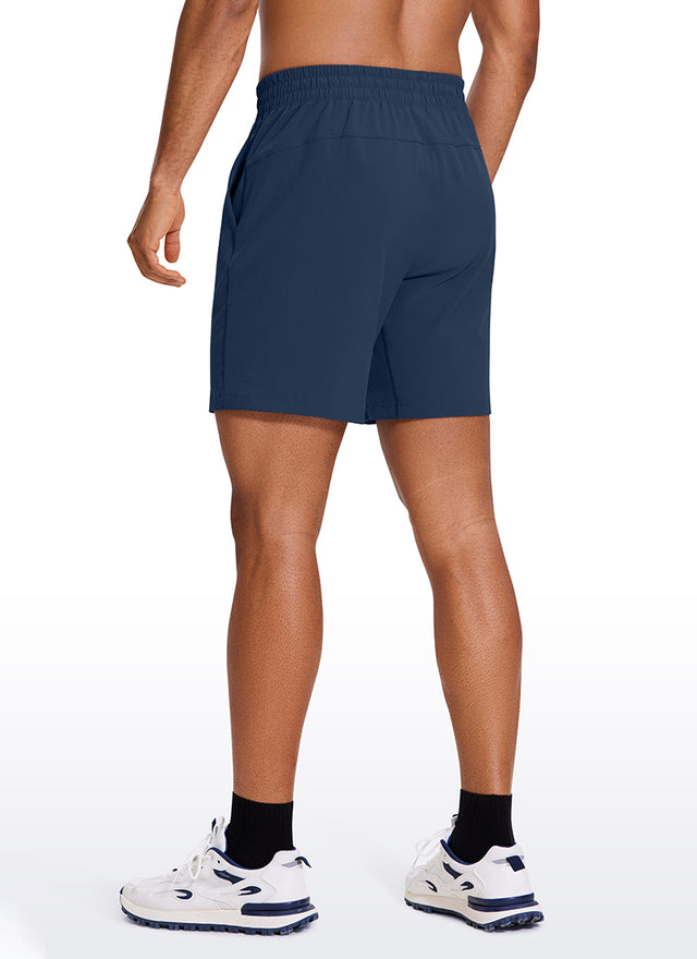 CRZ YOGA Men's Train Classic Fit Feathery-Fit Linerless Shorts 7'' Electric Blue