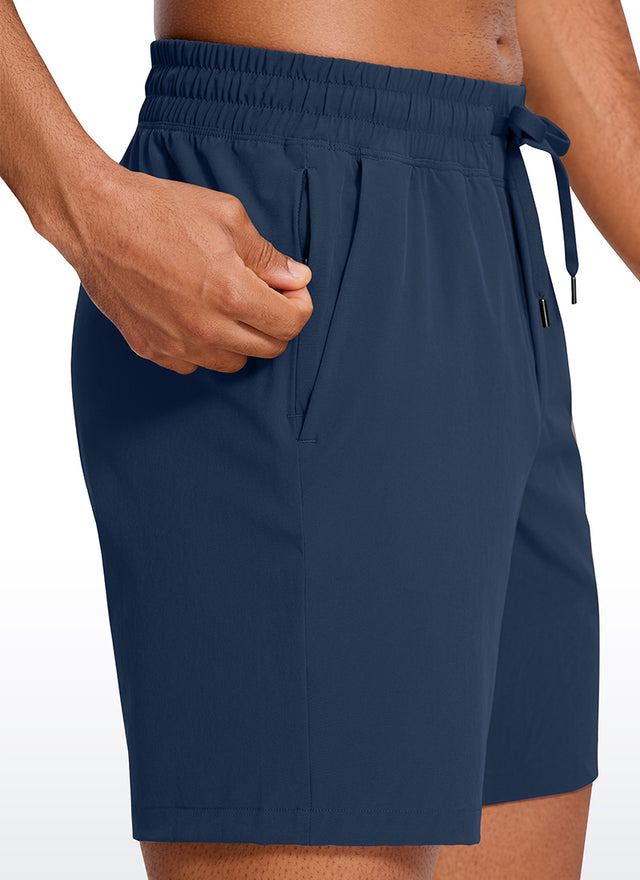 CRZ YOGA Men's Train Classic Fit Feathery-Fit Linerless Shorts 7'' Electric Blue