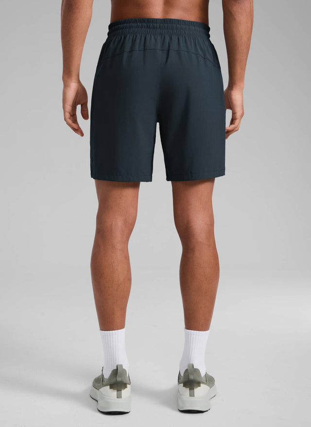 CRZ YOGA Men's Train Classic Fit Feathery-Fit Linerless Shorts 7'' True Navy