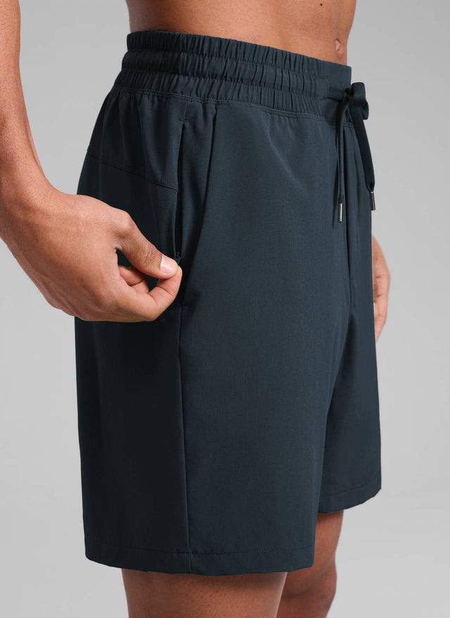 CRZ YOGA Men's Train Classic Fit Feathery-Fit Linerless Shorts 7'' True Navy