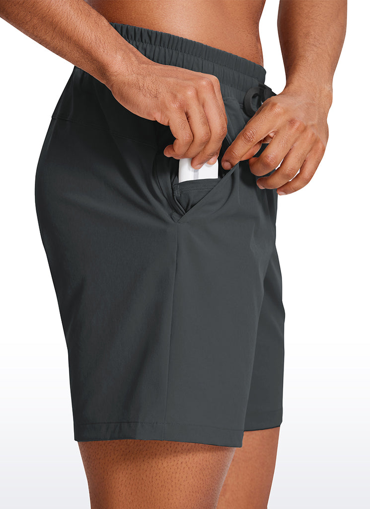 CRZ YOGA Men's Train Classic Fit Feathery-Fit Linerless Shorts 7'' Electric Blue