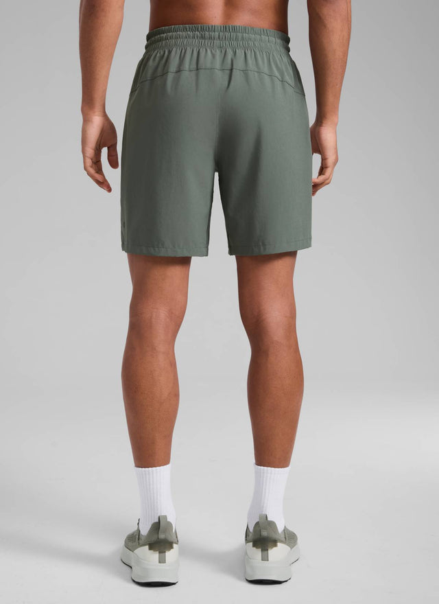 CRZ YOGA Men's Train Classic Fit Feathery-Fit Linerless Shorts 7'' Grey Sage