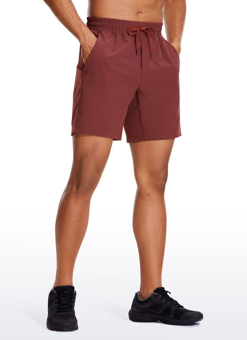 CRZ YOGA Men's Train Run Classic Fit Feathery-Fit Lined Shorts 7'' Savannah