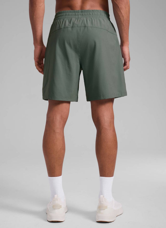 CRZ YOGA Men's Train Run Classic Fit Feathery-Fit Lined Shorts 7'' Grey Sage