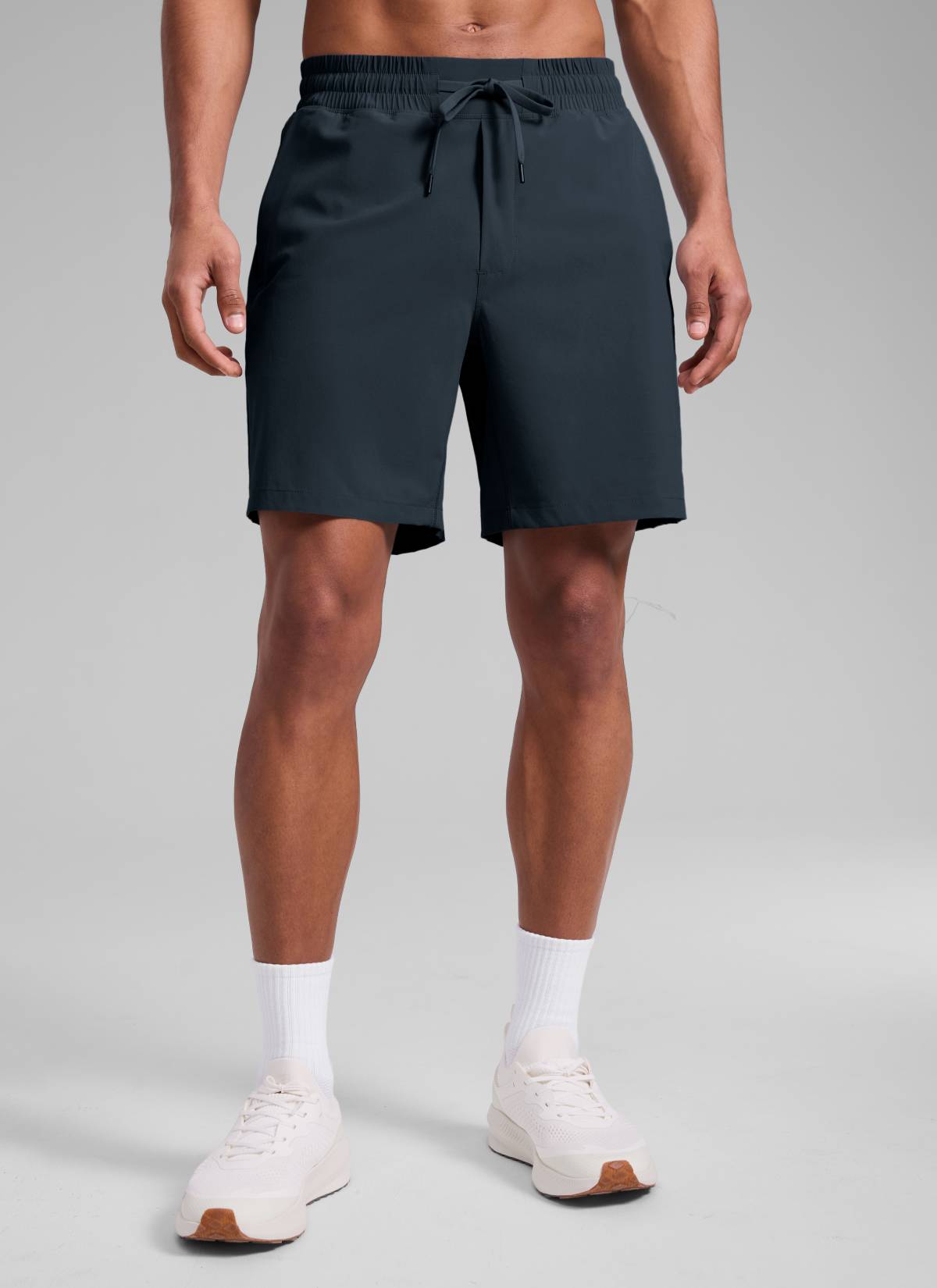 CRZ YOGA Men's Train Run Classic Fit Feathery-Fit Lined Shorts 7'' True Navy