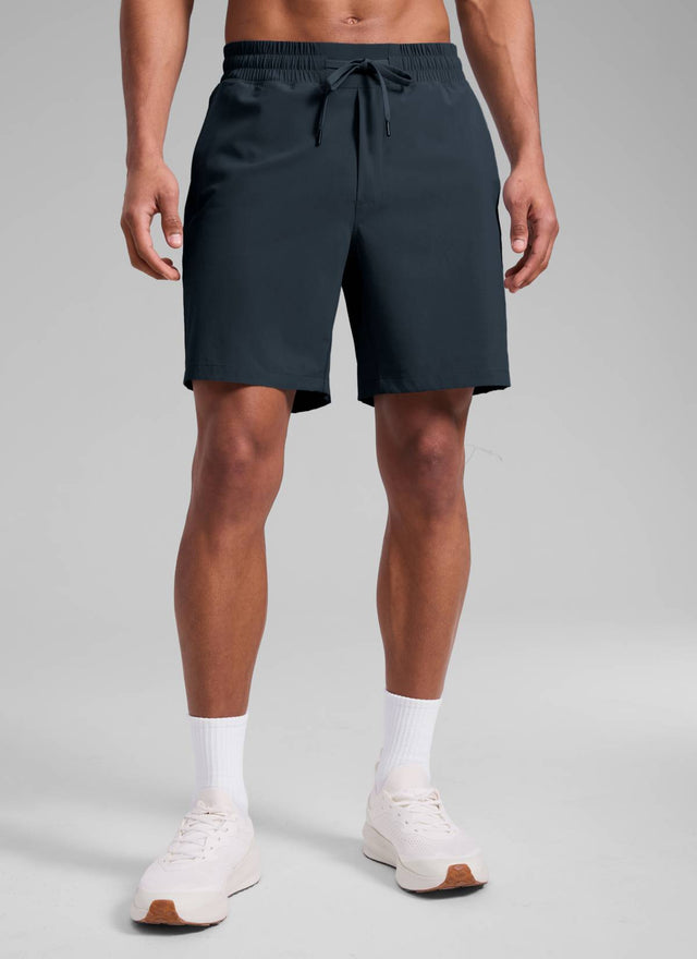 CRZ YOGA Men's Train Run Classic Fit Feathery-Fit Lined Shorts 7'' True Navy