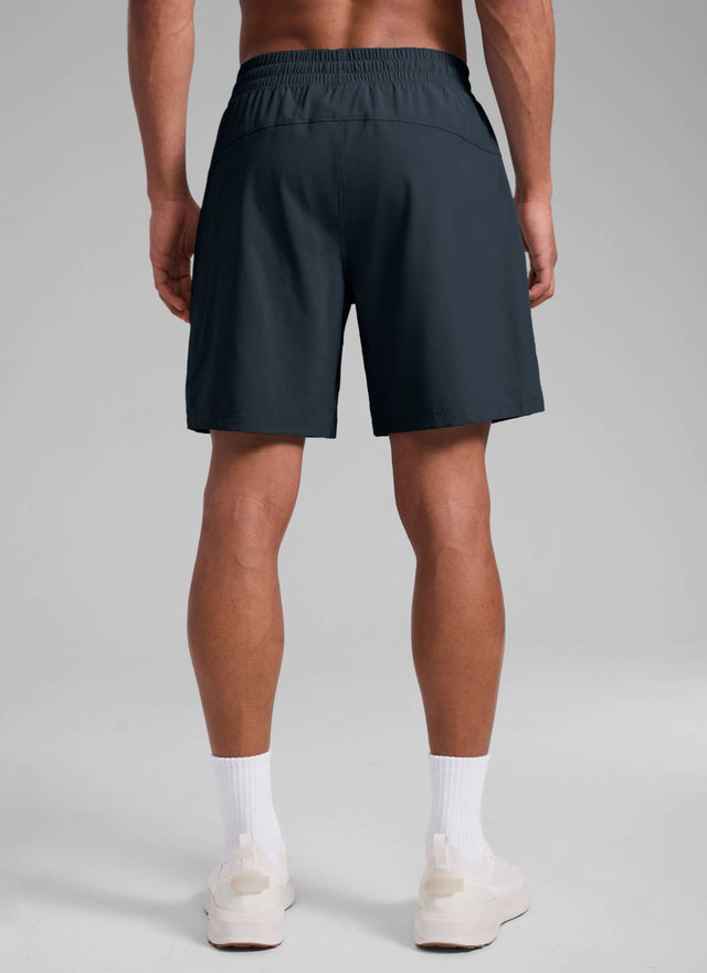 CRZ YOGA Men's Train Run Classic Fit Feathery-Fit Lined Shorts 7'' True Navy