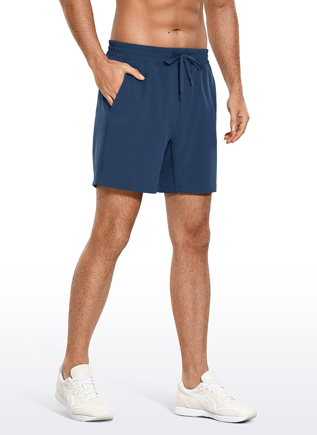 CRZ YOGA Men's Train Run Classic Fit Feathery-Fit Lined Shorts 7'' Electric Blue @model_info:MI