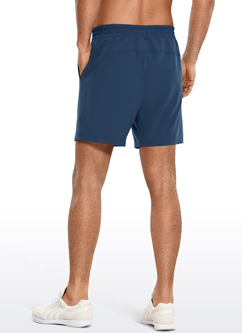 CRZ YOGA Men's Train Run Classic Fit Feathery-Fit Lined Shorts 7'' Electric Blue @model_info:MI