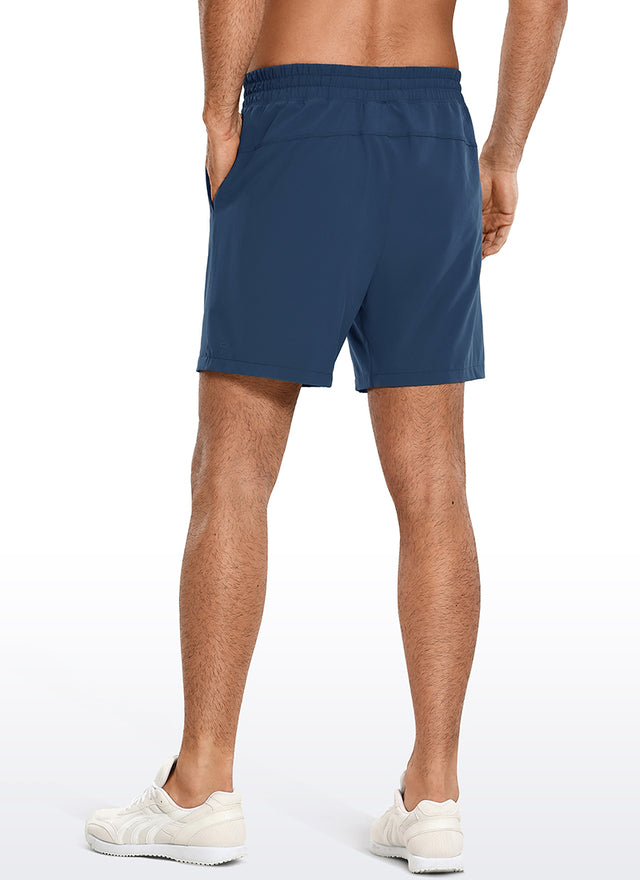 CRZ YOGA Men's Train Run Classic Fit Feathery-Fit Lined Shorts 7'' Electric Blue @model_info:MI