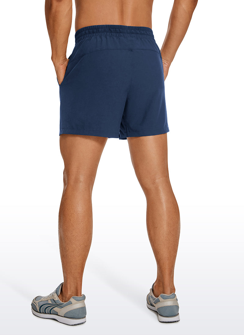 CRZ YOGA Men's Running Feathery-Fit Workout Linerless Shorts 5'' Electric Blue @model_info:M