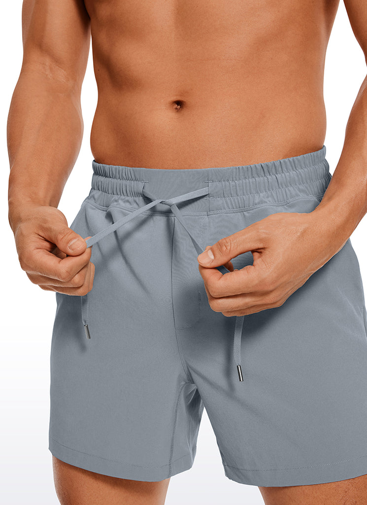 CRZ YOGA Men's Running Feathery-Fit Workout Linerless Shorts 5'' Electric Blue