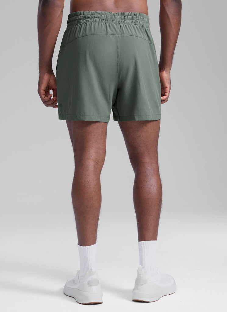 CRZ YOGA Men's Running Feathery-Fit Workout Linerless Shorts 5'' Grey Sage