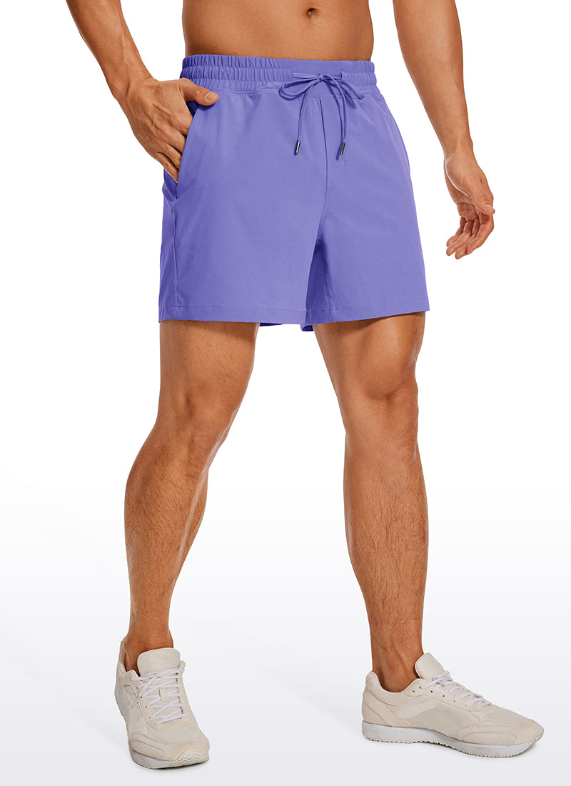 CRZ YOGA Men's Running Feathery-Fit Workout Linerless Shorts 5'' Dark Lavender Purple