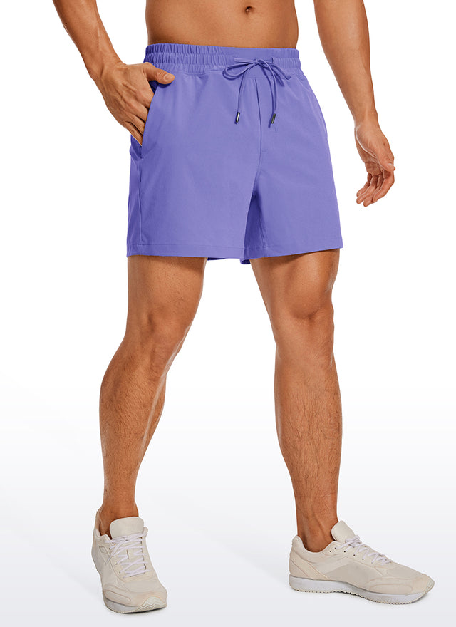 CRZ YOGA Men's Running Feathery-Fit Workout Linerless Shorts 5'' Dark Lavender Purple