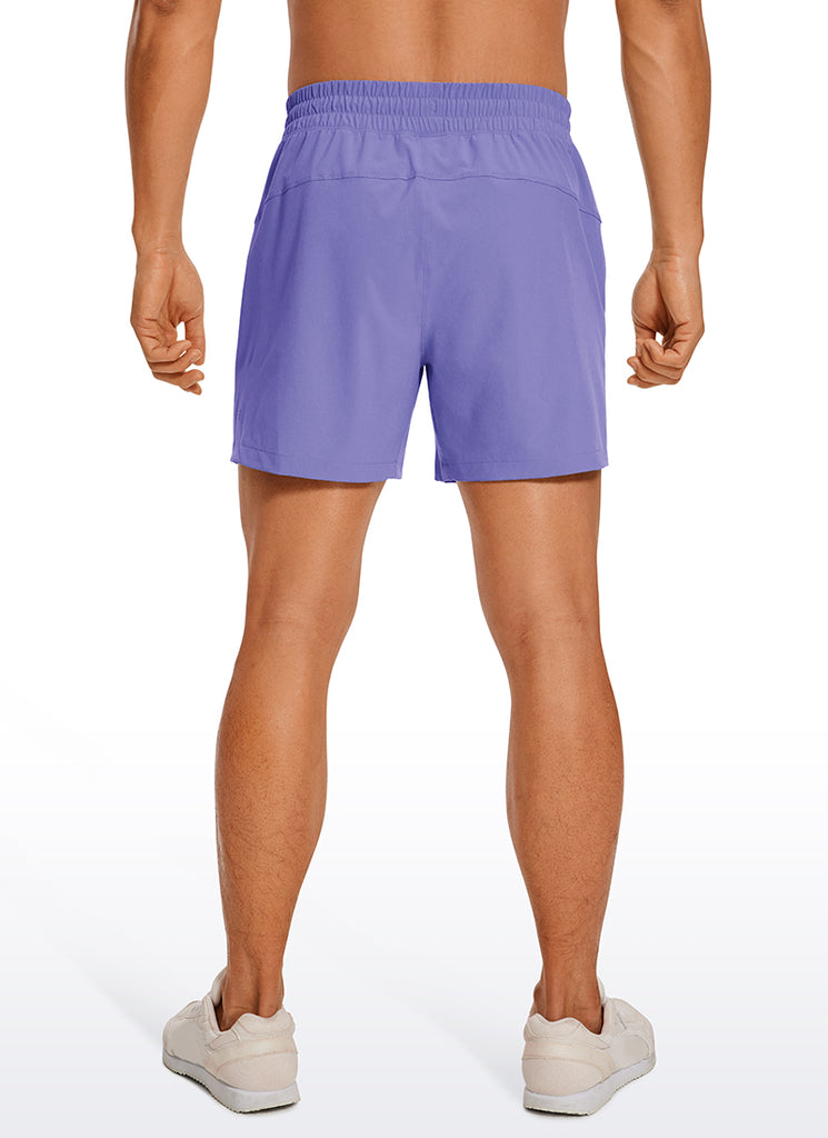 CRZ YOGA Men's Running Feathery-Fit Workout Linerless Shorts 5'' Deep Red